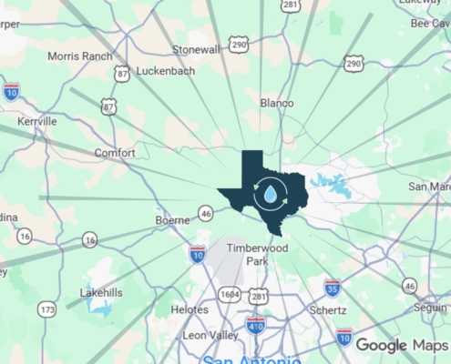 Texas Land Authority private water harvesting company service map